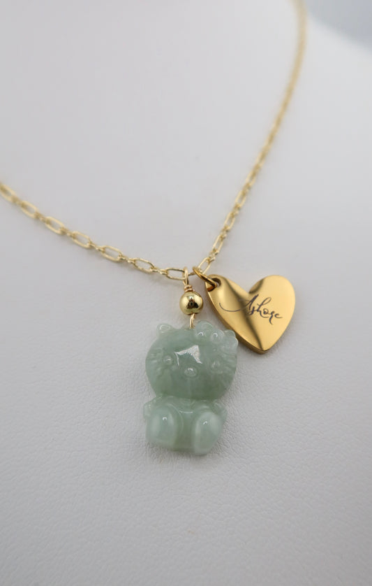 Hello kitty x ASHORE jade necklace