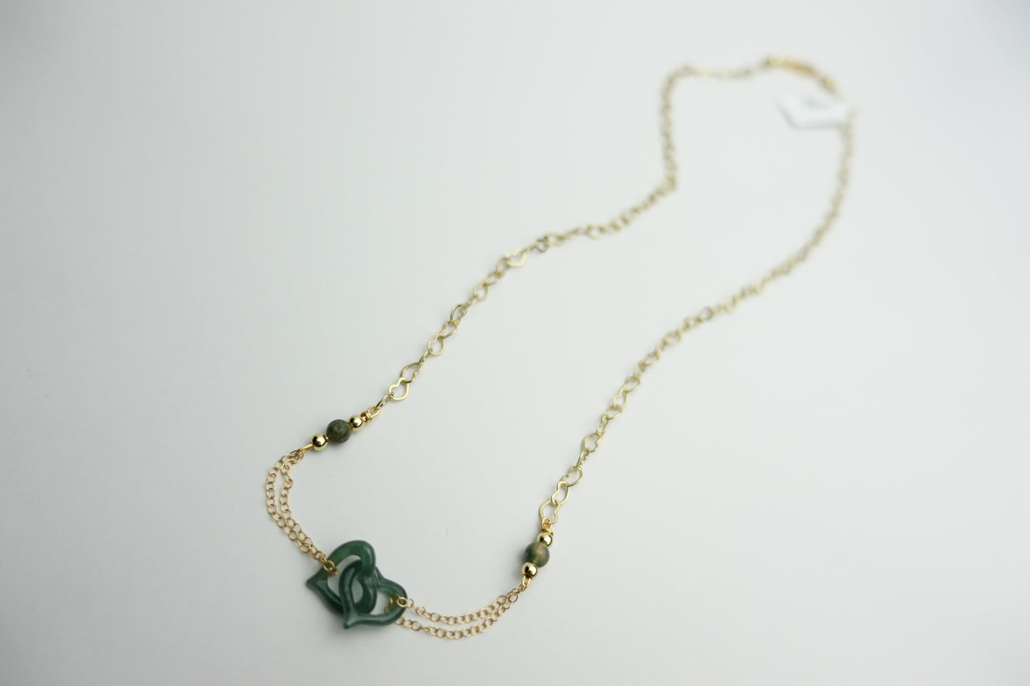 Dark jade lovers tide necklace