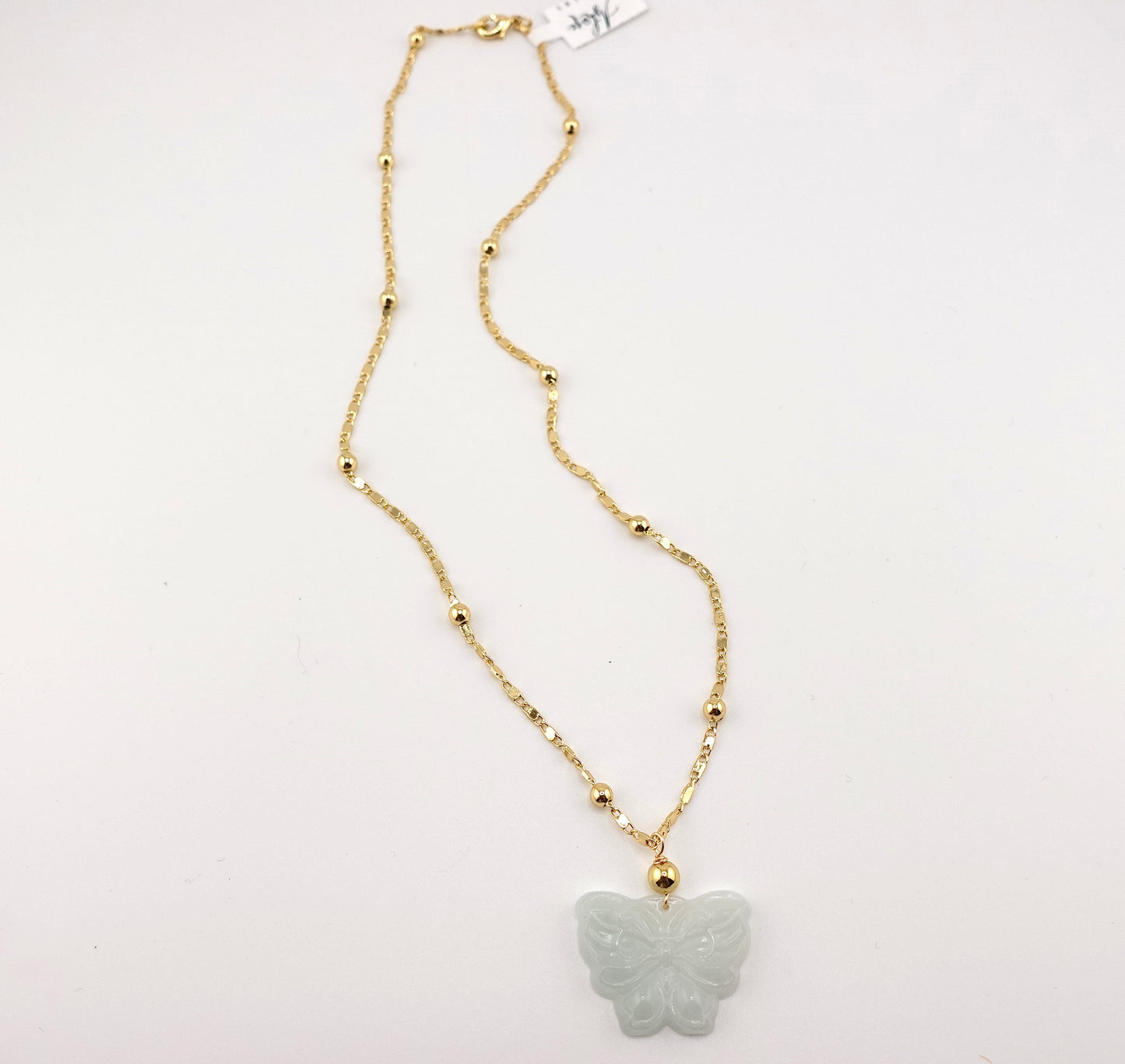 Jade butterfly necklace