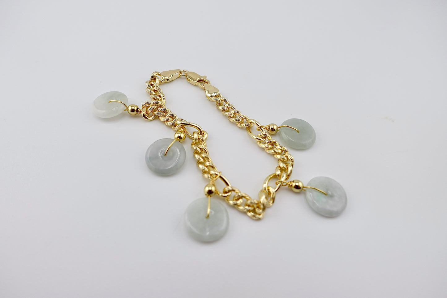 Large jade donut bracelet