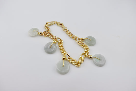 Large jade donut bracelet