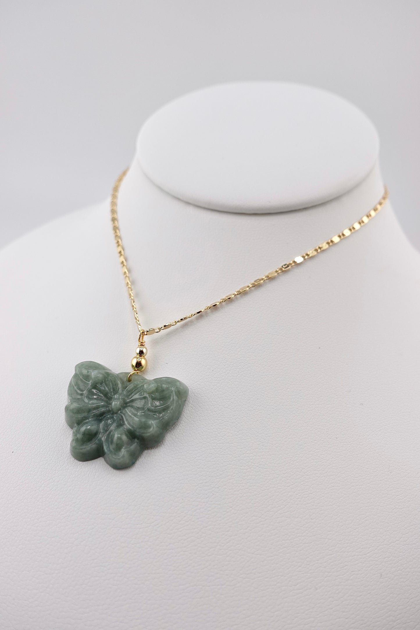 Jade butterfly necklace