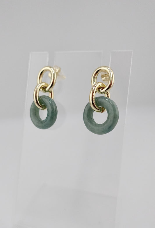 Jade donut earrings