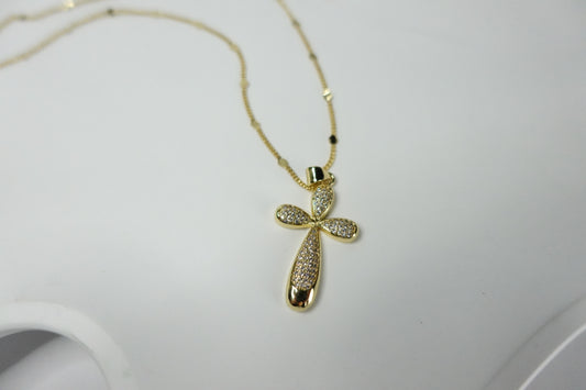 Cross stacker necklace