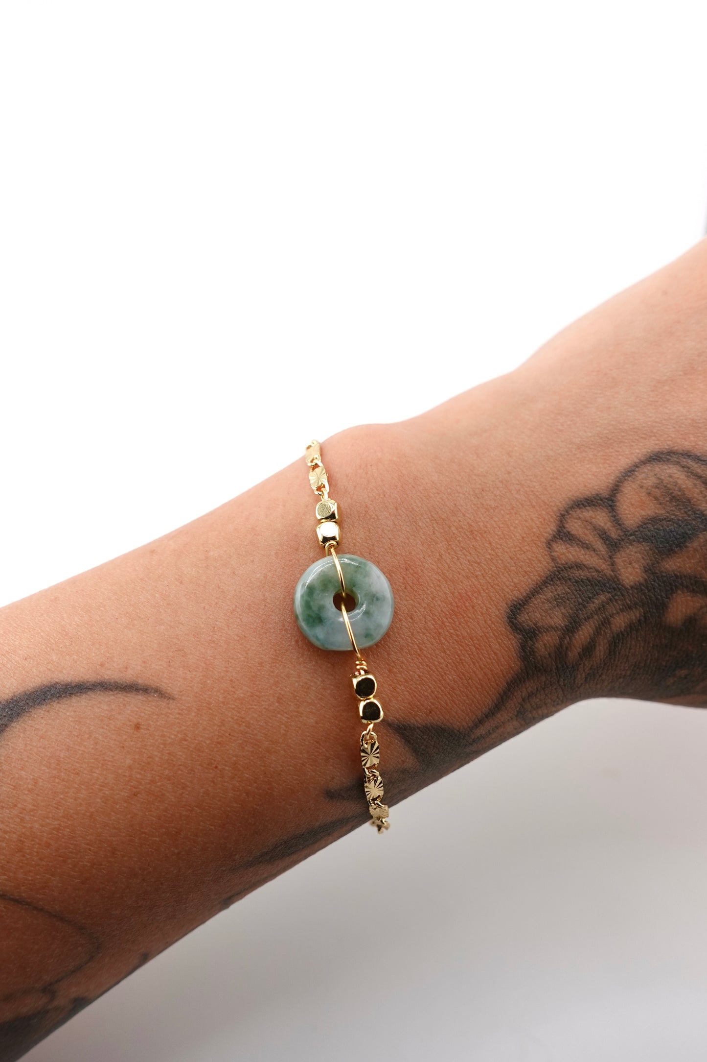 Jade donut bracelet