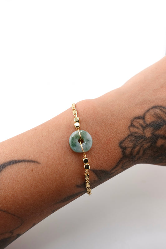 Jade donut bracelet