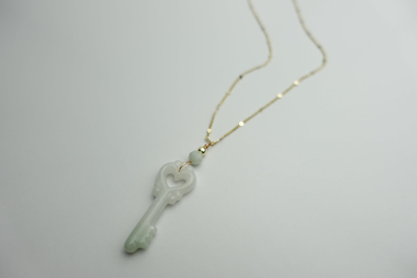 Jade key necklace