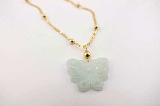 Jade butterfly necklace