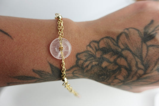 Rose Quartz Donut Bracelet