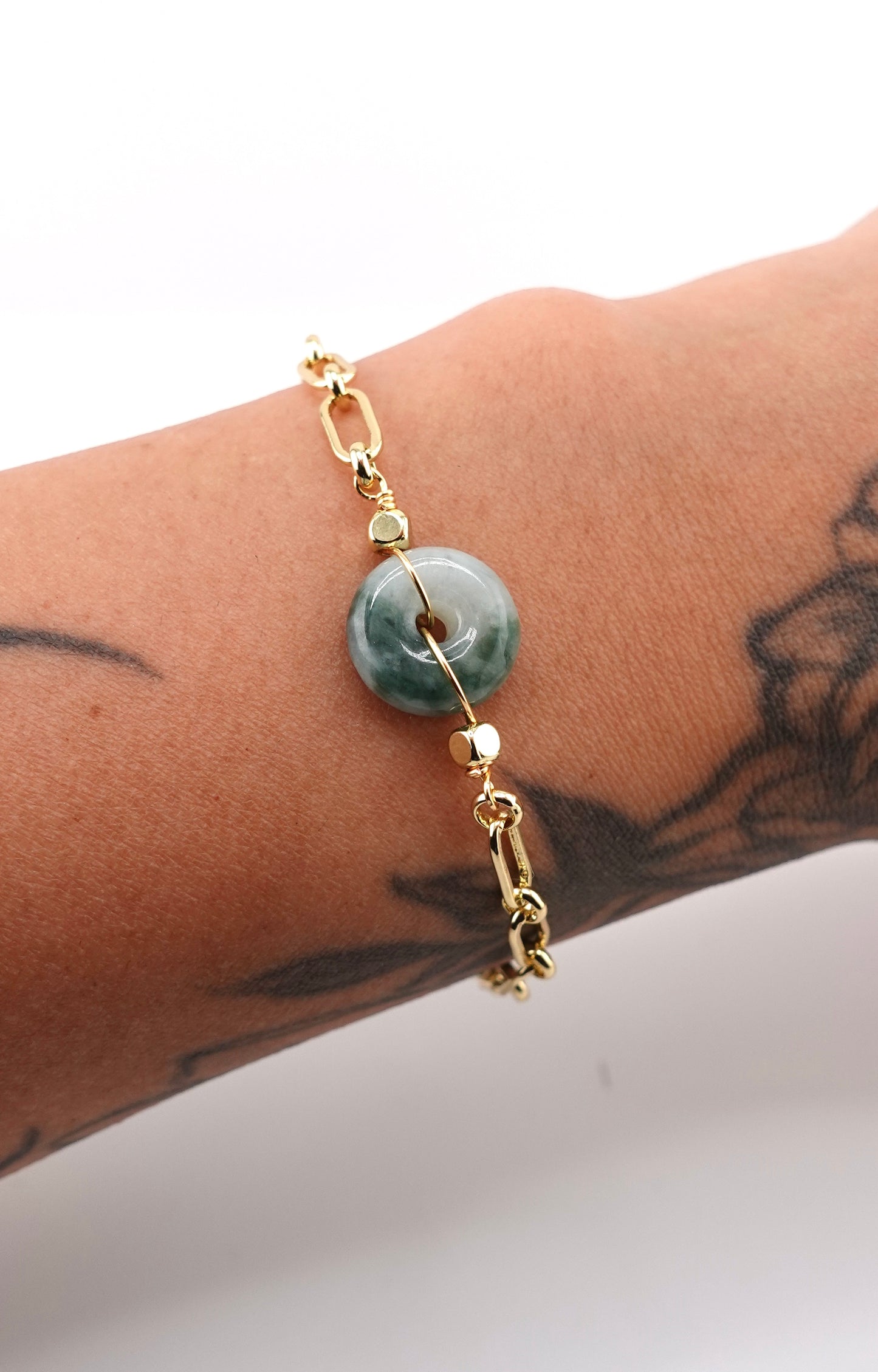 Jade donut bracelet