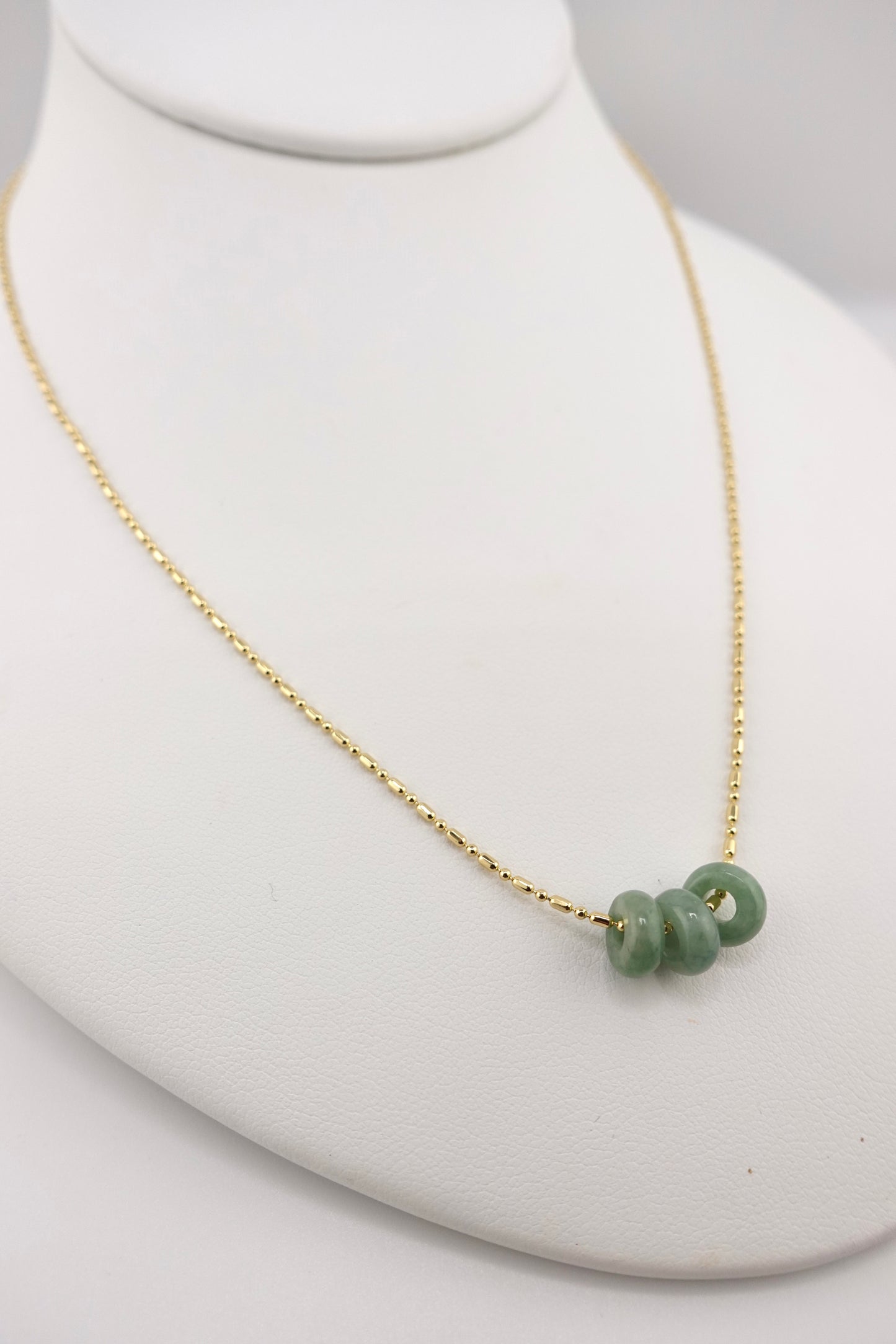 Triple jade necklace