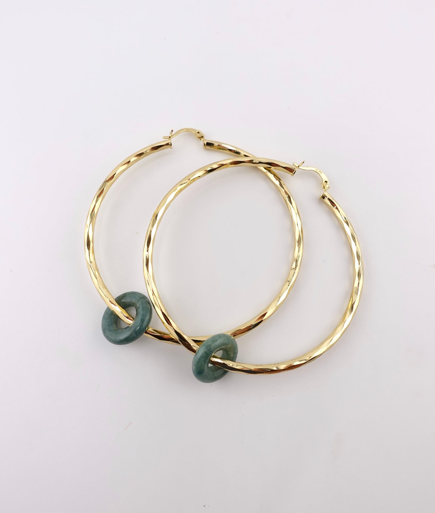 XL jade hoops