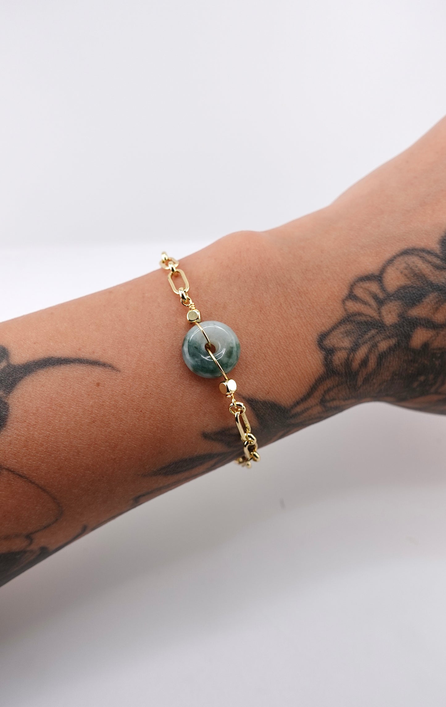 Jade donut bracelet