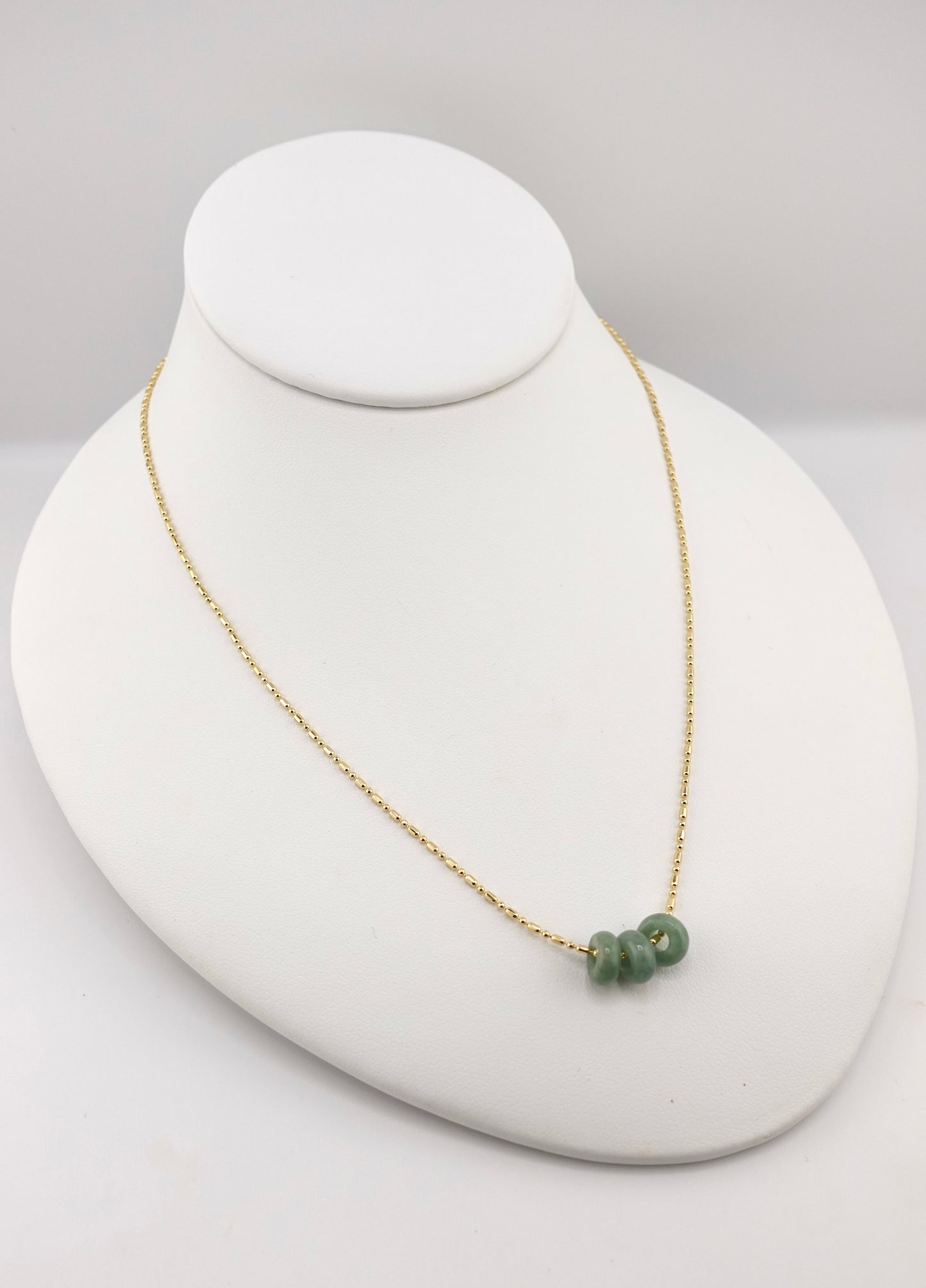 Triple jade necklace