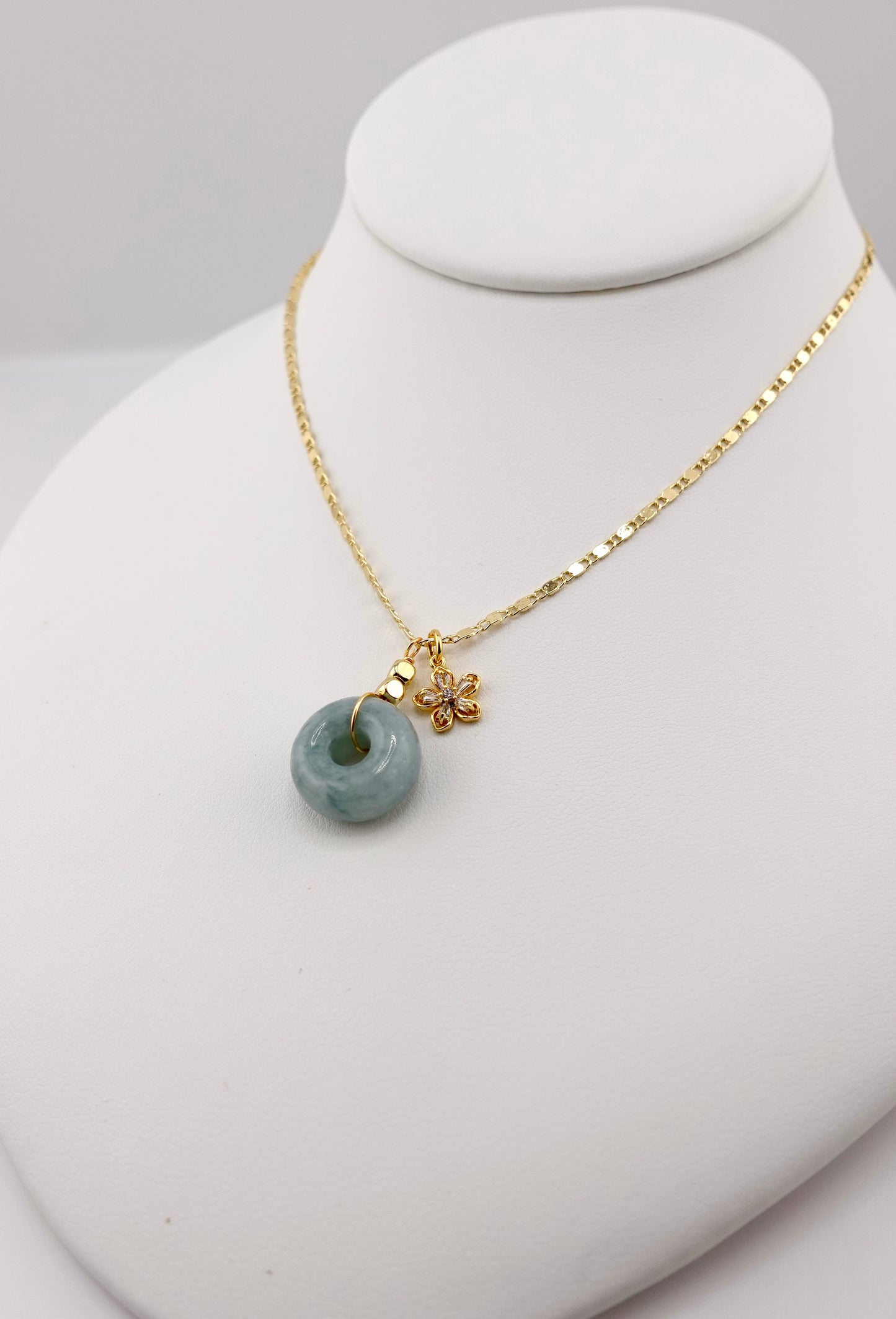 Jade donut pua necklace