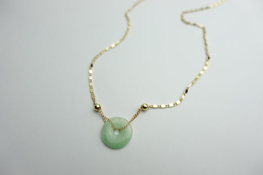 Jade donut necklace