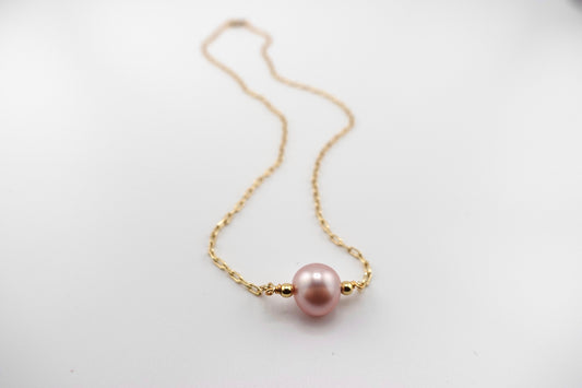 Mauve tide pearl necklace