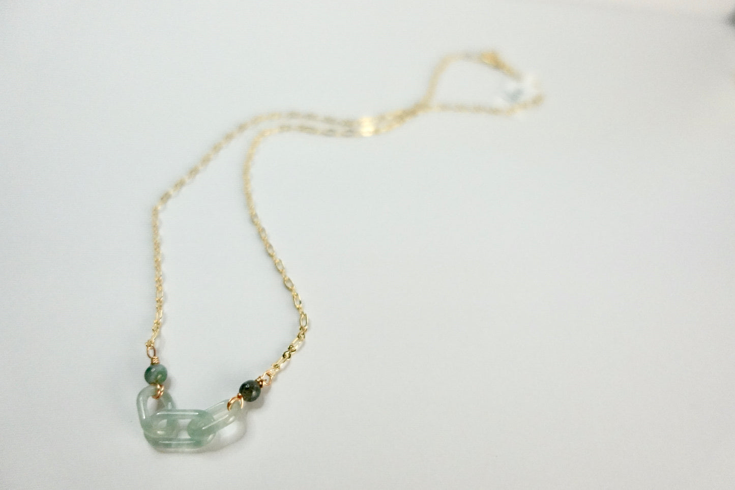 Jade link necklace