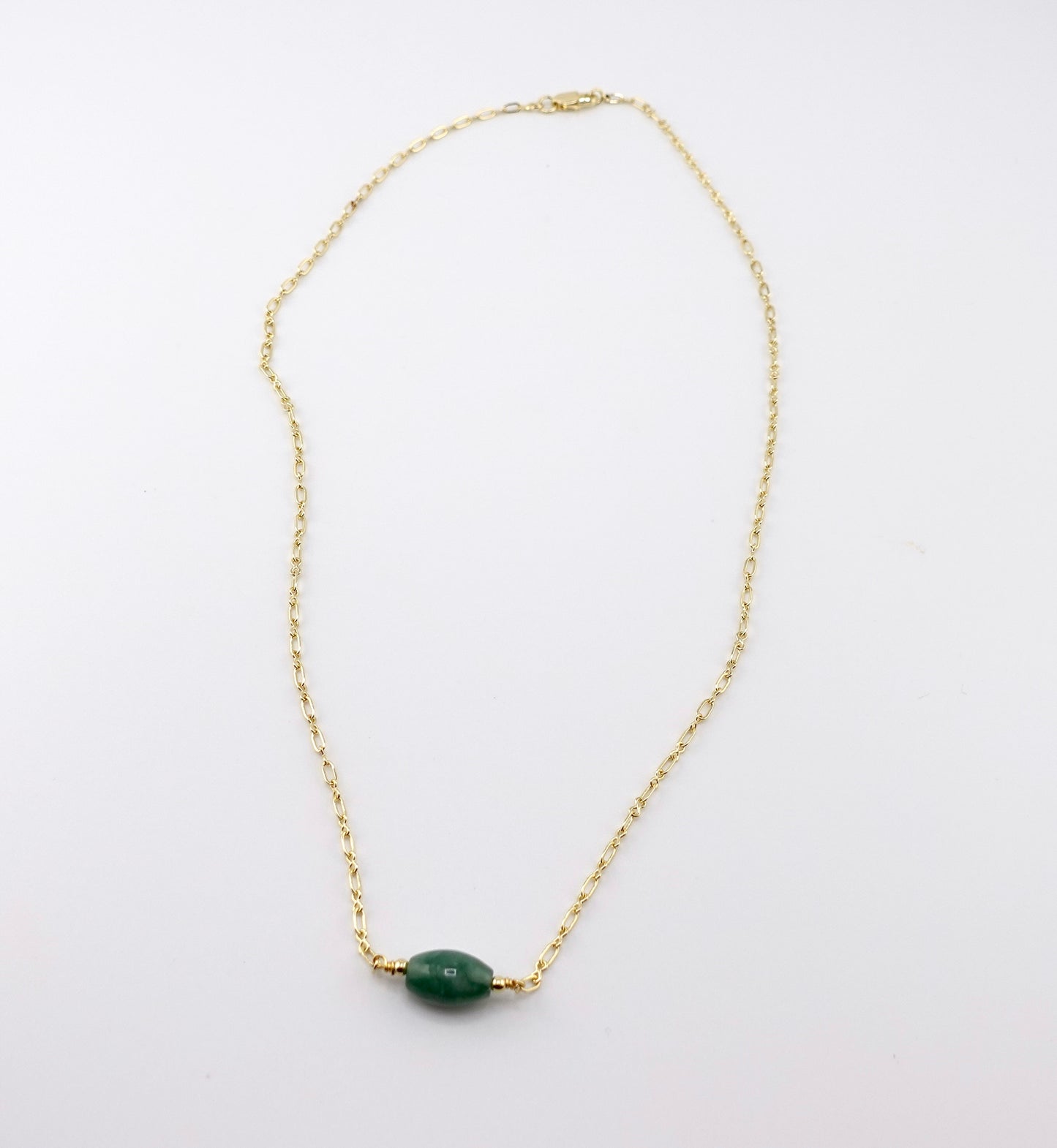 Barrel jade necklace