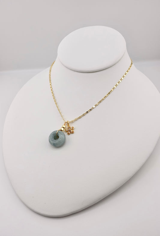 Jade donut pua necklace
