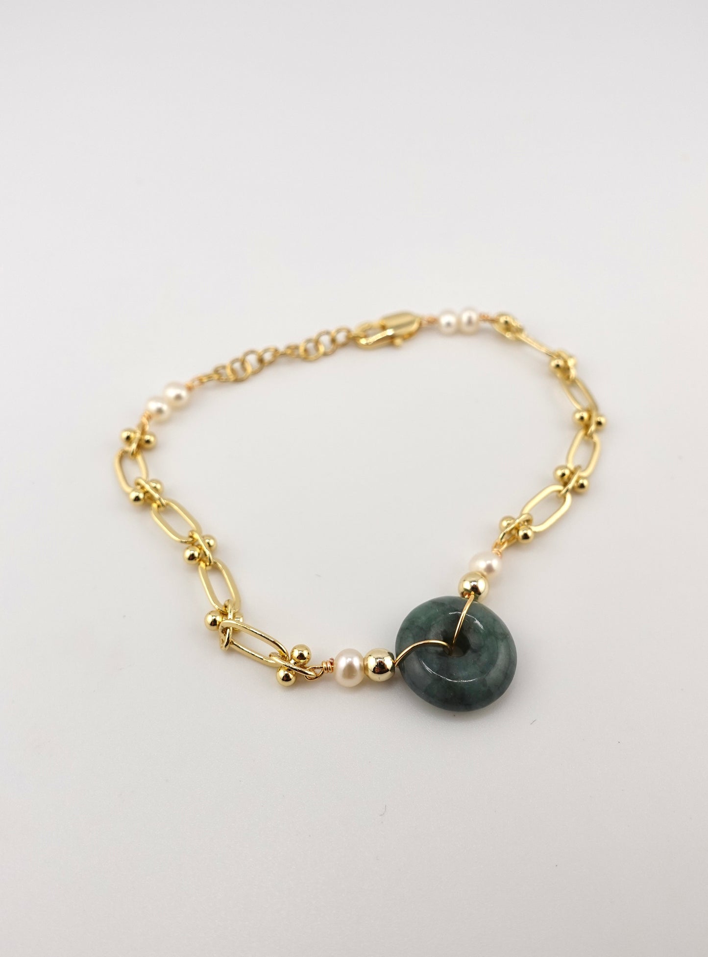 Jade donut bracelet