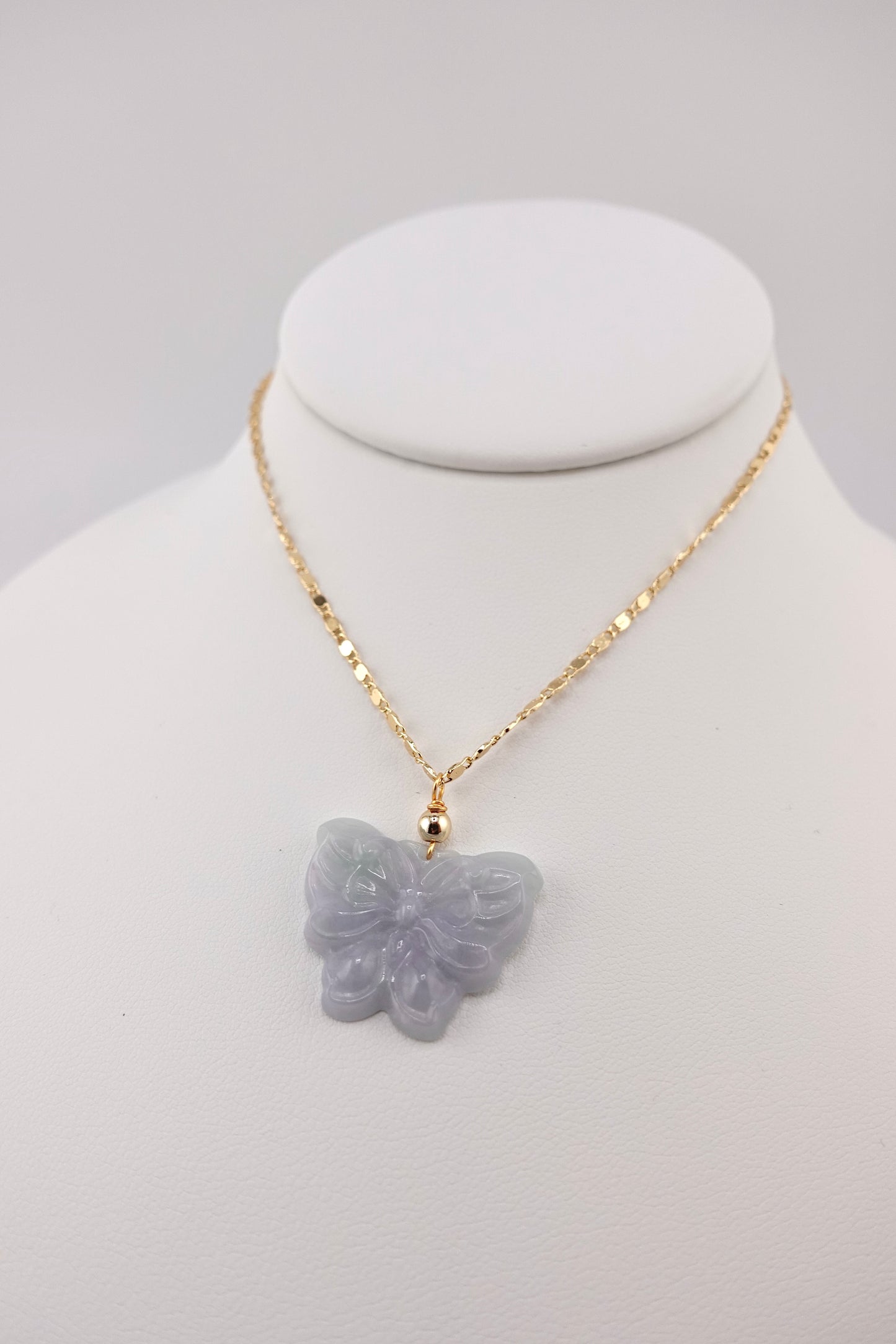 Jade butterfly necklace